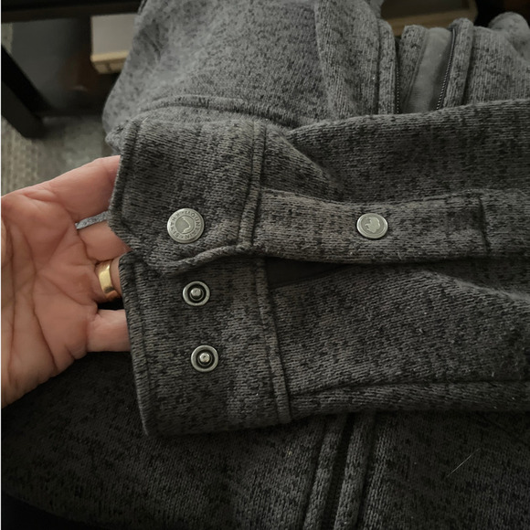 Mountain Khakis Old Faithful Full Zip Sweater Jacket Fleece Gray Small Pockets - Picture 5 of 9